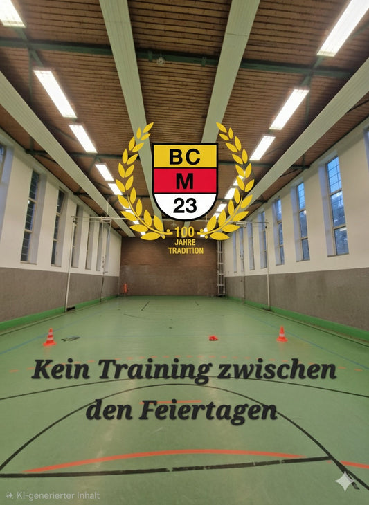 Kein Training zwischen den Feiertagen