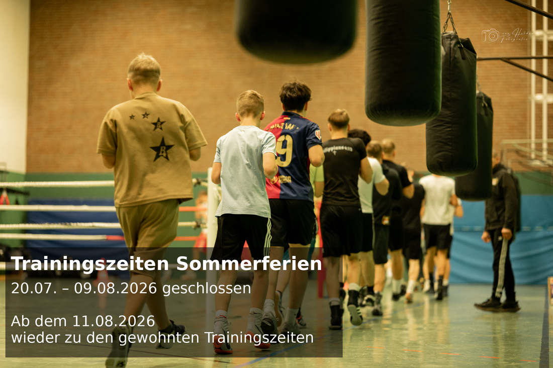 Trainingszeiten in den Sommerferien