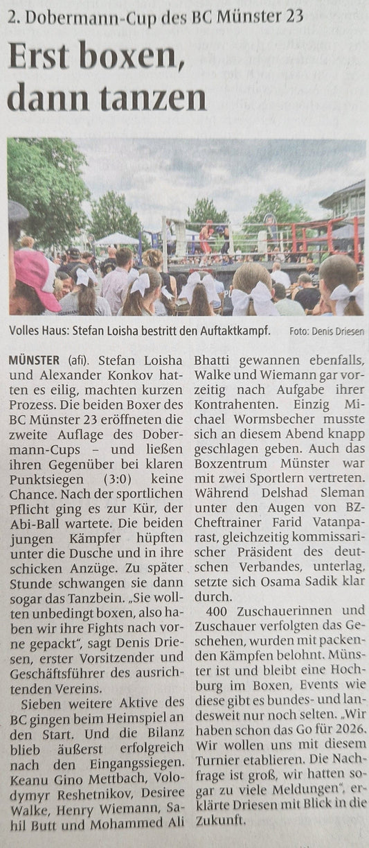 Pressebericht über den Dobermann Cup 2025
